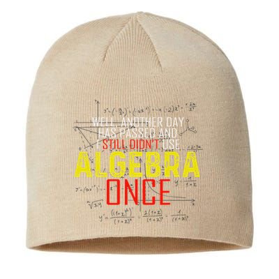 Hate Algebra Math Humor Funny Math Class Student Outfit Sustainable Beanie