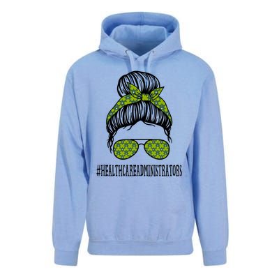 Healthcare Administrators Messy Bun St Patrick's Shamrock Gift Unisex Surf Hoodie