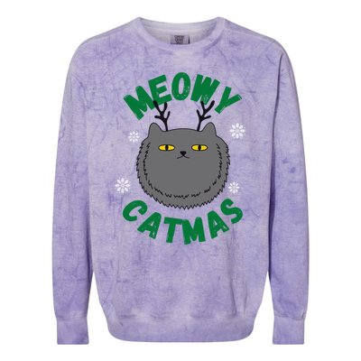 Have A Meowy Catmas Gift Colorblast Crewneck Sweatshirt