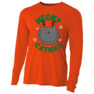 Have A Meowy Catmas Gift Cooling Performance Long Sleeve Crew