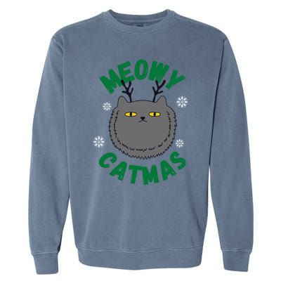 Have A Meowy Catmas Gift Garment-Dyed Sweatshirt