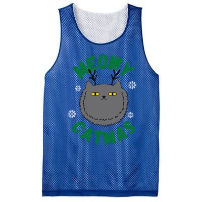 Have A Meowy Catmas Gift Mesh Reversible Basketball Jersey Tank