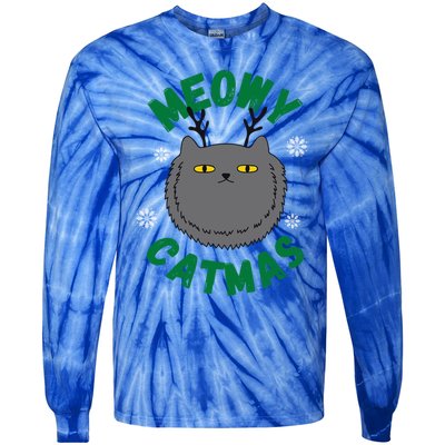 Have A Meowy Catmas Gift Tie-Dye Long Sleeve Shirt