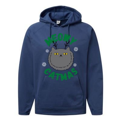 Have A Meowy Catmas Gift Performance Fleece Hoodie