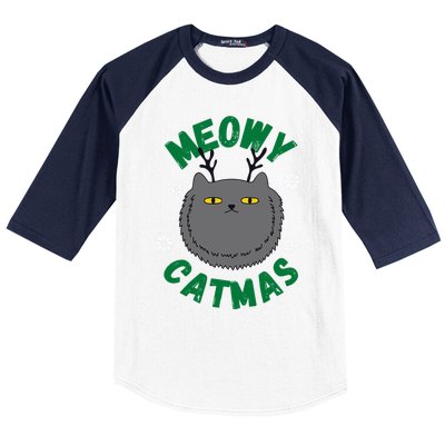 Have A Meowy Catmas Gift Baseball Sleeve Shirt