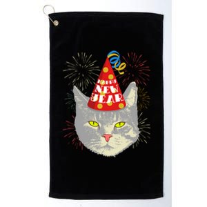 Have A Meowy New Year Cat Happy New Year Celebration Kitten Meaningful Gift Platinum Collection Golf Towel