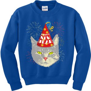 Have A Meowy New Year Cat Happy New Year Celebration Kitten Meaningful Gift Kids Sweatshirt