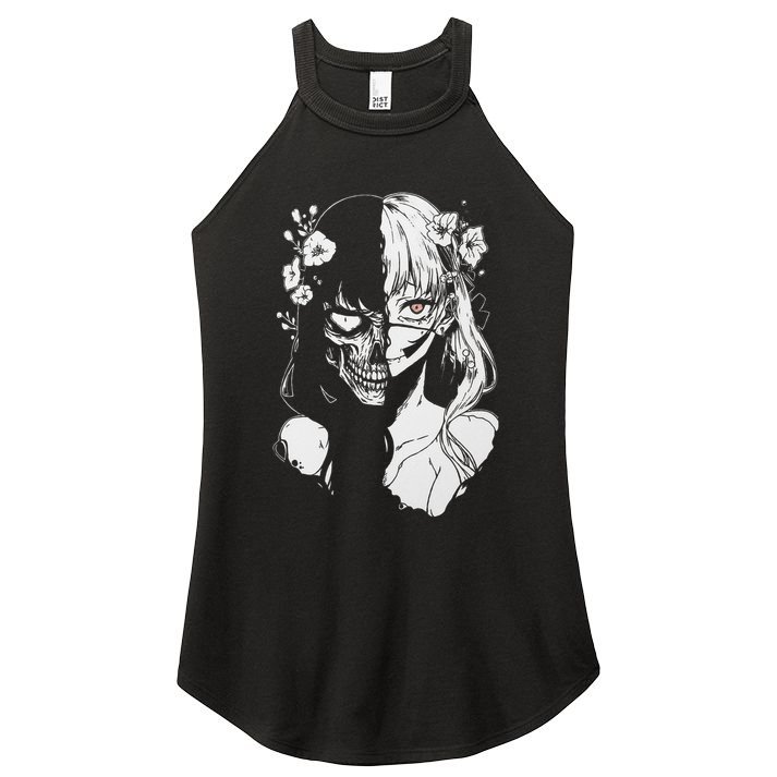 Horror Anime Manga Harajuku Gothic Grunge Aesthetic Women's Perfect Tri Rocker Tank