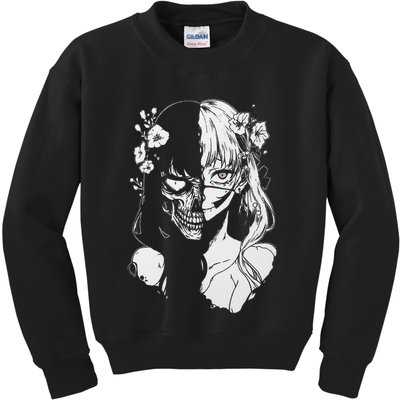 Horror Anime Manga Harajuku Gothic Grunge Aesthetic Kids Sweatshirt