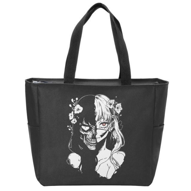 Horror Anime Manga Harajuku Gothic Grunge Aesthetic Zip Tote Bag