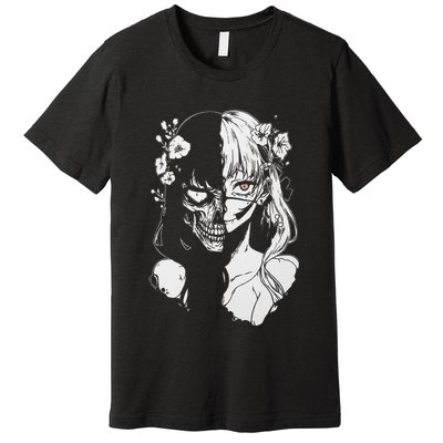 Horror Anime Manga Harajuku Gothic Grunge Aesthetic Premium T-Shirt