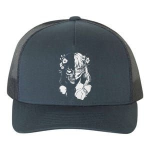 Horror Anime Manga Harajuku Gothic Grunge Aesthetic Yupoong Adult 5-Panel Trucker Hat