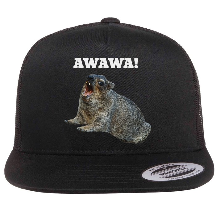 Hyrax Awawa Meme Flat Bill Trucker Hat