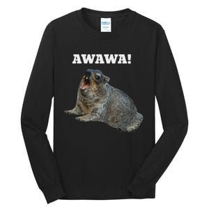 Hyrax Awawa Meme Tall Long Sleeve T-Shirt