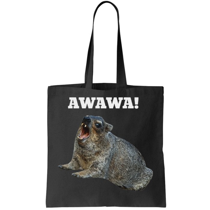 Hyrax Awawa Meme Tote Bag