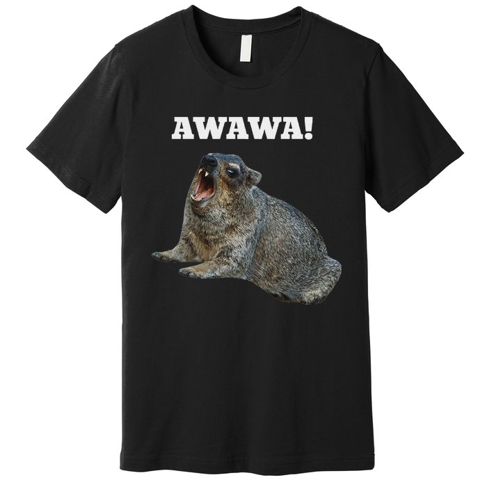 Hyrax Awawa Meme Premium T-Shirt