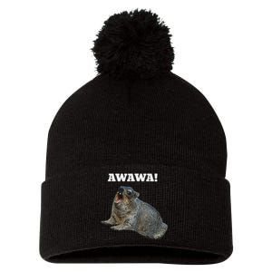 Hyrax Awawa Meme Pom Pom 12in Knit Beanie