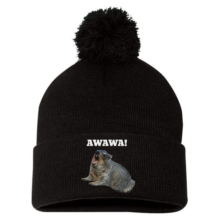 Hyrax Awawa Meme Pom Pom 12in Knit Beanie