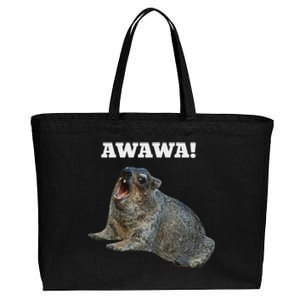 Hyrax Awawa Meme Cotton Canvas Jumbo Tote