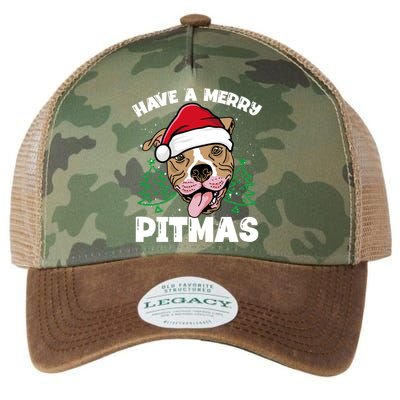 Have A Merry Pitmas Dog Owner Pitbull Dog Christmas Day Gift Legacy Tie Dye Trucker Hat