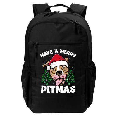Have A Merry Pitmas Dog Owner Pitbull Dog Christmas Day Gift Backpack