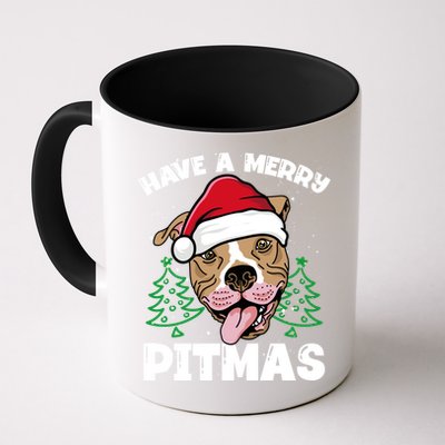 Have A Merry Pitmas Dog Owner Pitbull Dog Christmas Day Gift Mug