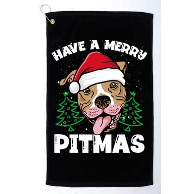 Have A Merry Pitmas Dog Owner Pitbull Dog Christmas Day Gift Golf Towel