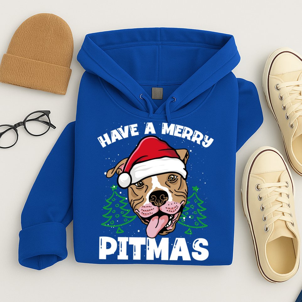 Have A Merry Pitmas Dog Owner Pitbull Dog Christmas Day Gift Hoodie