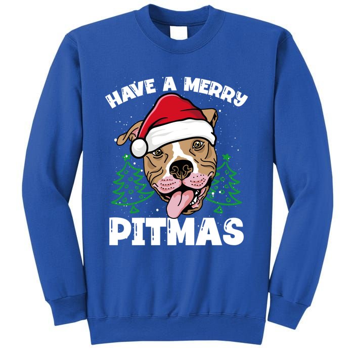 Have A Merry Pitmas Dog Owner Pitbull Dog Christmas Day Gift Sweatshirt