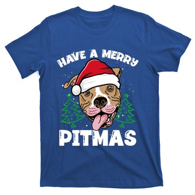 Have A Merry Pitmas Dog Owner Pitbull Dog Christmas Day Gift T-Shirt