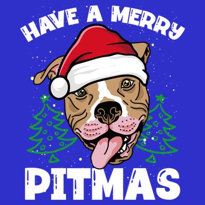 Have A Merry Pitmas Dog Owner Pitbull Dog Christmas Day Gift T-Shirt