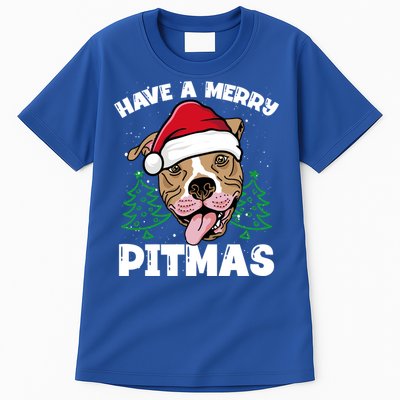 Have A Merry Pitmas Dog Owner Pitbull Dog Christmas Day Gift Tall T-Shirt