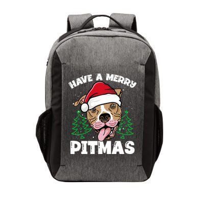 Have A Merry Pitmas Dog Owner Pitbull Dog Christmas Day Gift Vector Backpack