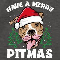 Have A Merry Pitmas Dog Owner Pitbull Dog Christmas Day Gift Vector Backpack