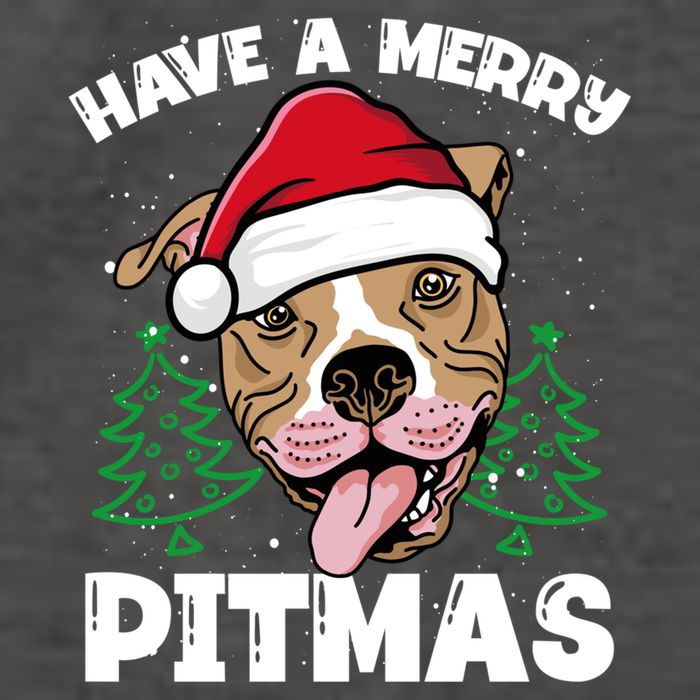Have A Merry Pitmas Dog Owner Pitbull Dog Christmas Day Gift Vector Backpack