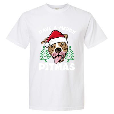 Have A Merry Pitmas Dog Owner Pitbull Dog Christmas Day Gift Garment-Dyed Heavyweight T-Shirt