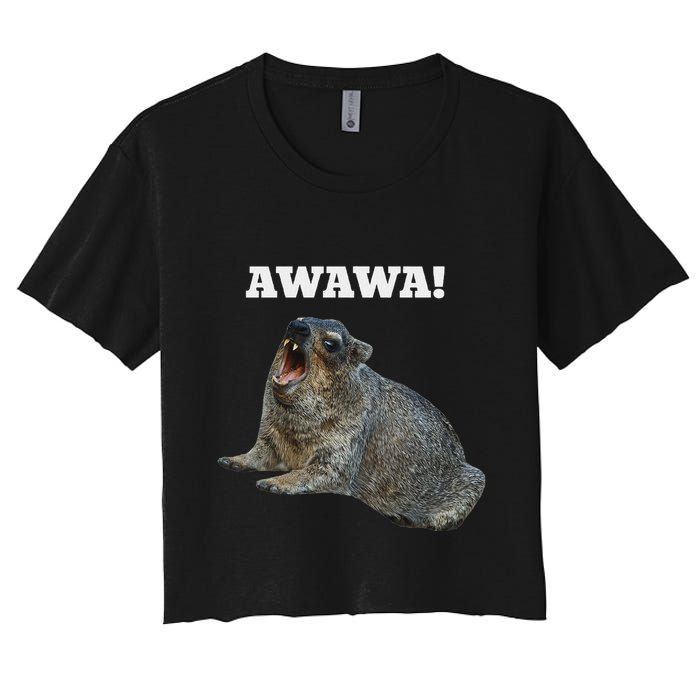 Hyrax Awawa Meme Women's Crop Top Tee