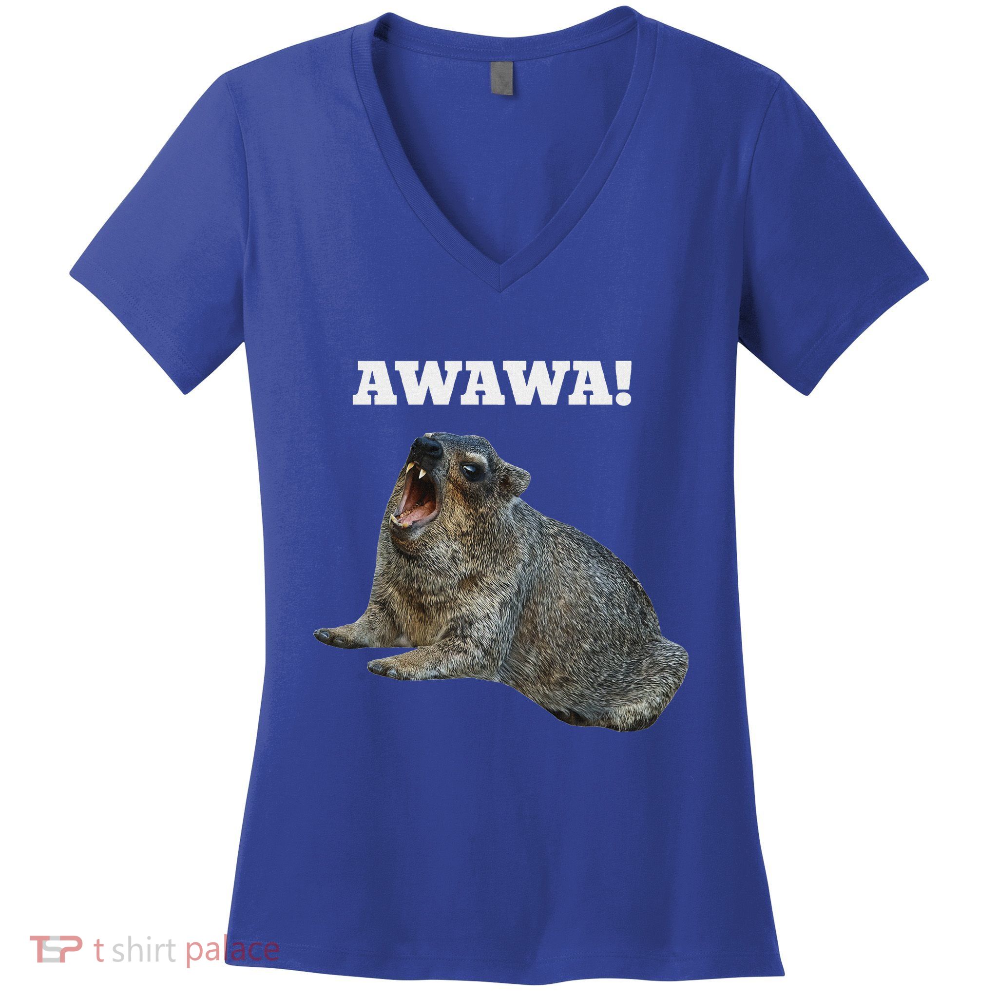 Hyrax Awawa Meme Women's V-Neck T-Shirt