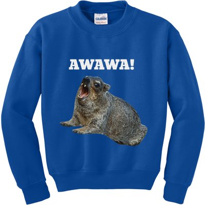 Hyrax Awawa Meme Kids Sweatshirt
