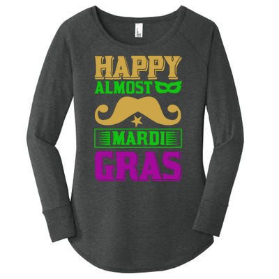 Happy Almost Mardi Gras Women's Perfect Tri Tunic Long Sleeve Shirt