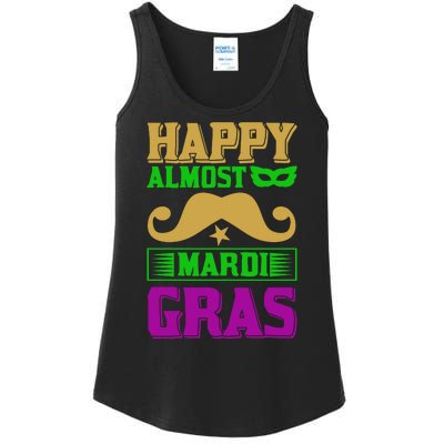 Happy Almost Mardi Gras Ladies Essential Tank