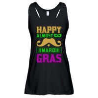 Happy Almost Mardi Gras Ladies Essential Flowy Tank