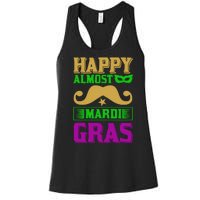 Happy Almost Mardi Gras Women's Racerback Tank