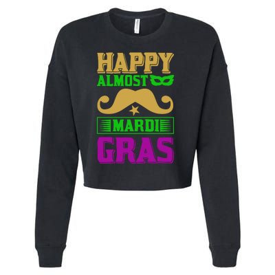 Happy Almost Mardi Gras Cropped Pullover Crew