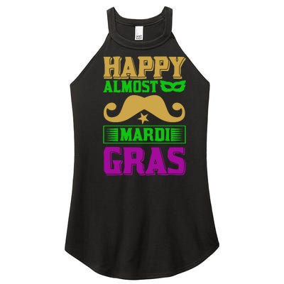 Happy Almost Mardi Gras Women's Perfect Tri Rocker Tank