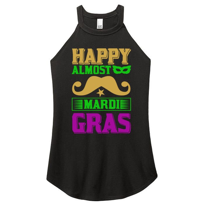 Happy Almost Mardi Gras Women's Perfect Tri Rocker Tank