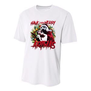 Have A Merry Very Artmas Art The Clown Christmas Art The Clown Youth Performance Sprint T-Shirt