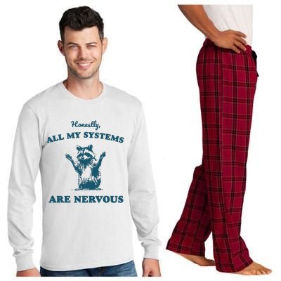 Honestly All My Systems Are Nervous Vintage Long Sleeve Pajama Set