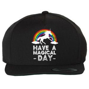 Have A Magical Day Unicorn Wool Snapback Cap