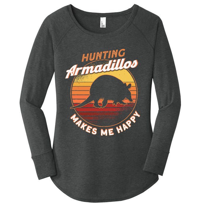 Hunting Armadillos Makes Me Happy Armadillo Lover Armadillo Women's Perfect Tri Tunic Long Sleeve Shirt